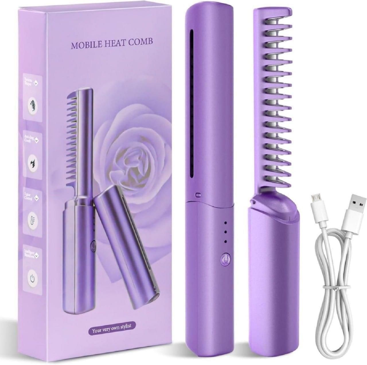 Portable Mini Hair Comb Straightener