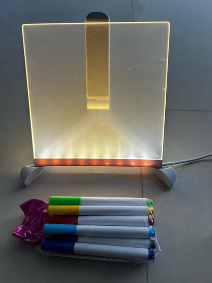 3D LED Light Glass Acrylic Writing Pad