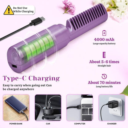 Portable Mini Hair Comb Straightener