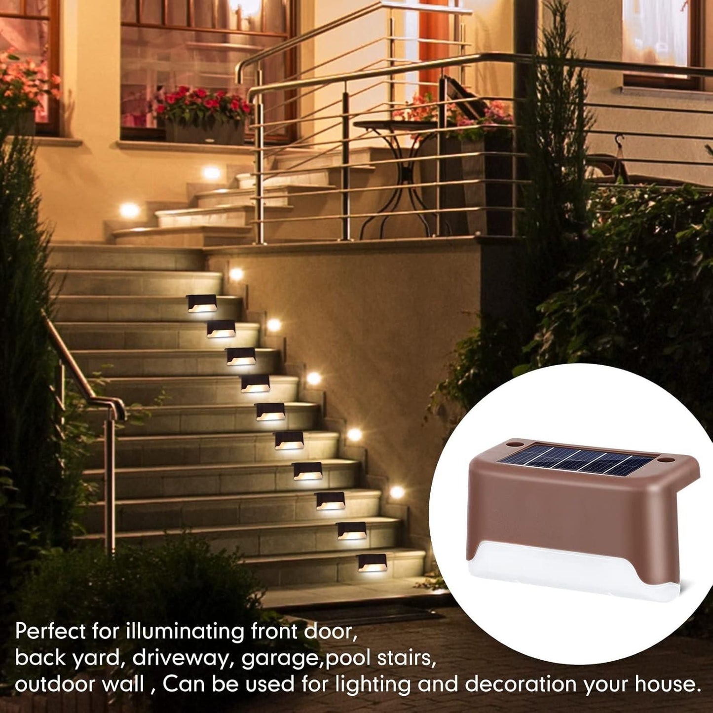Solar Deck Lights (Pack of 4 and 8)
